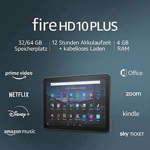 [Amazon] Fire HD 10 Plus-Tablet, Zertifiziert und generalüberholt | 10,1 Zoll, Full-HD-Display, 32/4 GB, Schiefergrau – mit Werbung