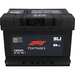Formula 1 Autobatterie SLI 53 Ah/470A CB353, zyklenfest, wartungsfrei, SLI Batterie 12V Batterie Auto Starterbatterie.