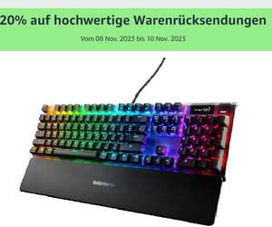 Sammeldeal RGB-Tastaturen Amzazon Warehouse| Logitech (G613 Lightspeed 74,01€), Corsair, CoolerMaster, HyperX, Roccat, Razer, SteelSeries...