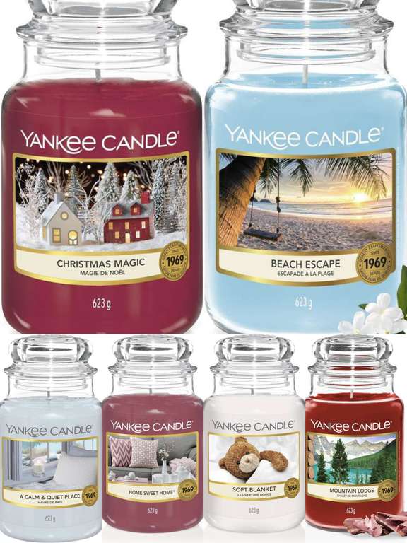 Yankee Candle Große Duftkerze Im Glas – 2 Düfte: „A Calm And Quiet Place“ & „Christmas Magic“, Je 623 G, Bis 150 H Brenndauer