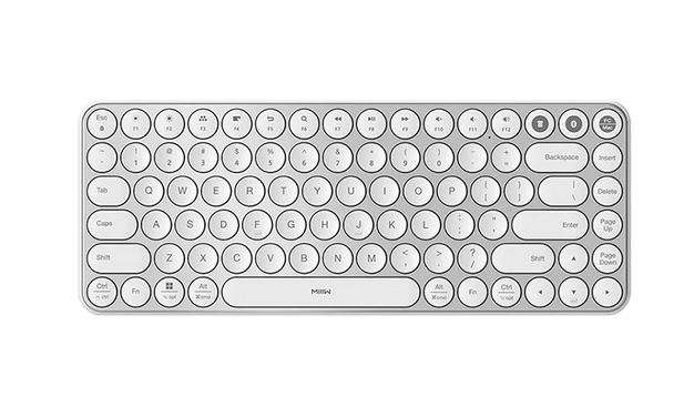 MIIIW Miwu BT-Tastatur, QWERTY, schwarz, weiß, rosa, 85 Tasten
