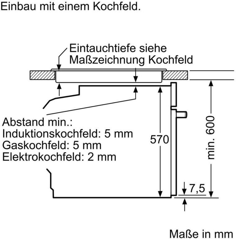 Siemens Einbau-Herd / Backofen iQ500 HE578ABS0 (schwarz/Edelstahl)