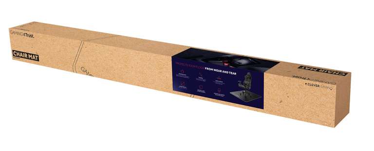[Prime] Trust Gaming GXT 715 Bodenschutzmatte 99 x 120 cm, Unterlage für Teppich & Hartböden, aus Robustem Material – Schwarz