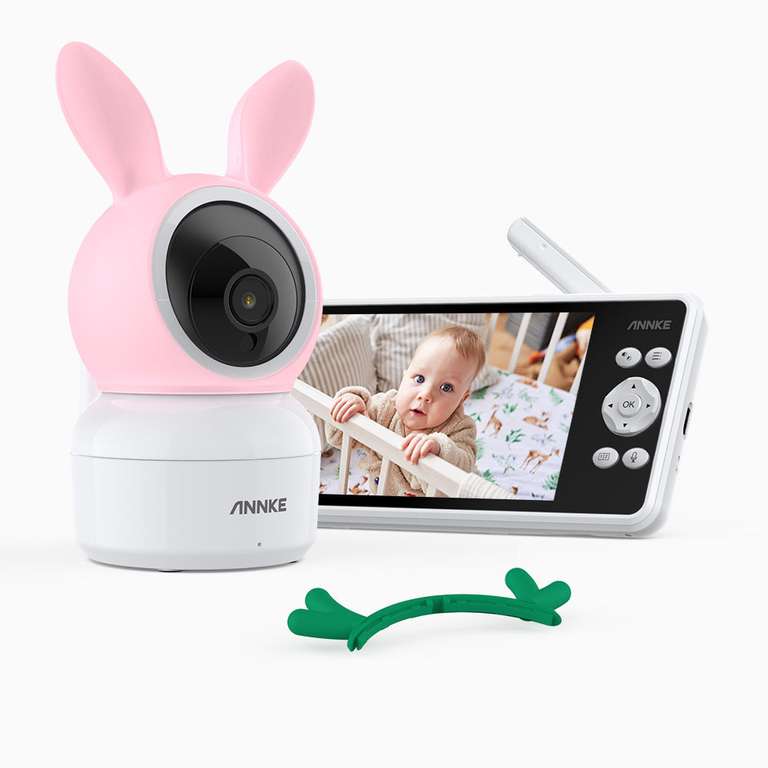 Annke Tivona Pro Babyphone (Kamera 1080p, 5"-LCD 1280x720, Funk-Direktverbindung, schwenkbar & neigbar, 2-Wege-Audio, Schlaflieder, microSD)