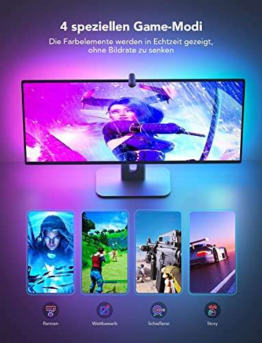 [AMAZON] GOVEE DREAMVIEW G1, Neon LED Strip mit Kamera für 24-32 Zoll Monitore - Bestpreis