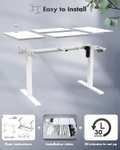 [ Amazon ] JUMMICO Höhenverstellbarer Schreibtisch 120x60 cm Elektrisch höhenverstellbar in weiß