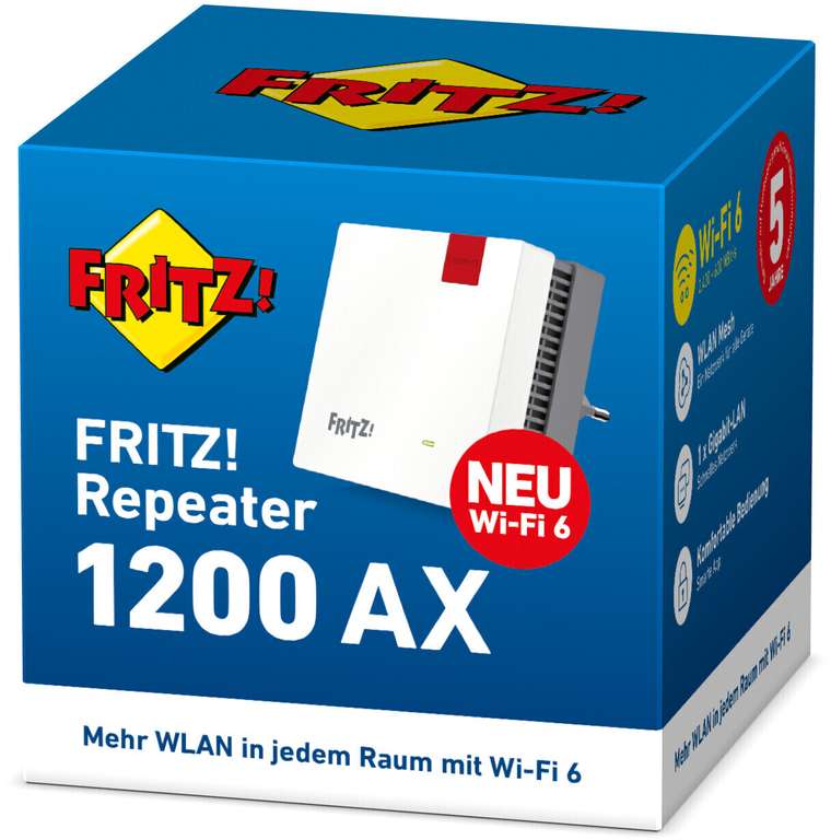 AVM FRITZ!Repeater 3000 AX Wi-Fi 6 für 139€ | FRITZ!Box 4060 (Wi-Fi 6) 189€ | 5530 Fiber 149€ | 5590 Fiber 222€ | FRITZ!Repeater 1200 AX 69€
