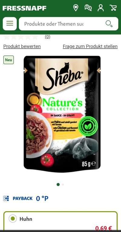 Sheba Nature's Collection 28x85g Huhn Preisfehler? / MBW 19€