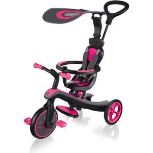 [babyprofi] Globber - Explorer Trike 4-in-1 – Dreirad & Laufrad (für Kleinkinder ab 10 m + bis 5 Jahren, rosa)