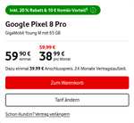 Vodafone Young GigaKombi: Google Pixel 8 Pro 256GB Allnet/SMS Flat 65GB 5G 48,99€/Monat, 59,90€ ZZG & 200€ RNM & 240€ Ankaufbonus