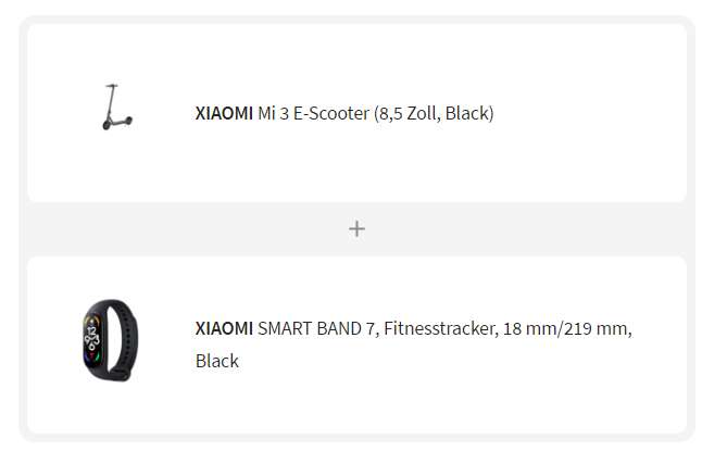 XIAOMI Mi 3 E-Scooter (8,5 Zoll, Black) und Xiaomi Mi Band 7