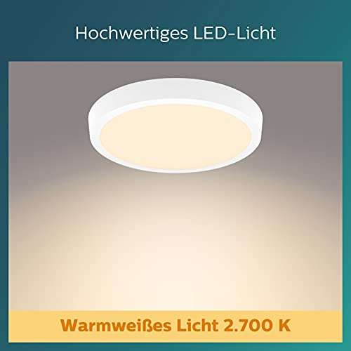 Philips LED Einbauspot / Deckenleuchte Slim Surface (20W Energiesparendes/warmweißes Licht 2700K, EyeComfort, rund, weiß) [Amazon Prime]
