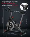 FITINDEX Fahrrad Ergometer Magnetisches Indoor Cycling Bike, Speedbike für zu Hause, leises 18,1 kg Schwungrad, LCD Monitor, bis 120 KG
