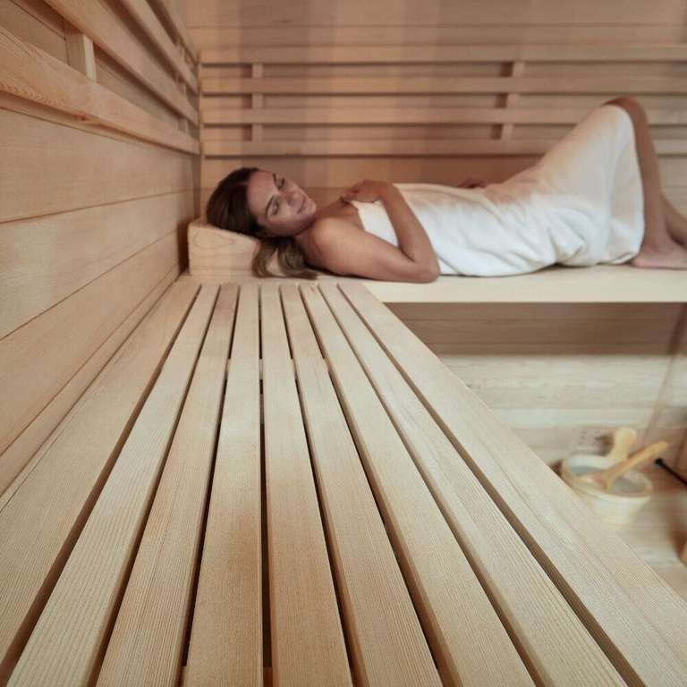 HOME DELUXE Sauna Traditionelle Sauna SKYLINE BIG - XL, BxTxH: 200,00 x 200,00 x 210,00 cm inkl. Ofen