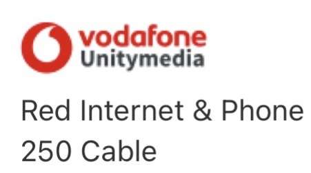 Vodafone Red Internet & Phone 250 Cable