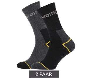 Kostenlos - nur Versand; 2 Paar (Größe 39-42) STAPP Baumwoll-Strümpfe Arbeits-Socken Schwarz/Grau; VSK frei ab 29€