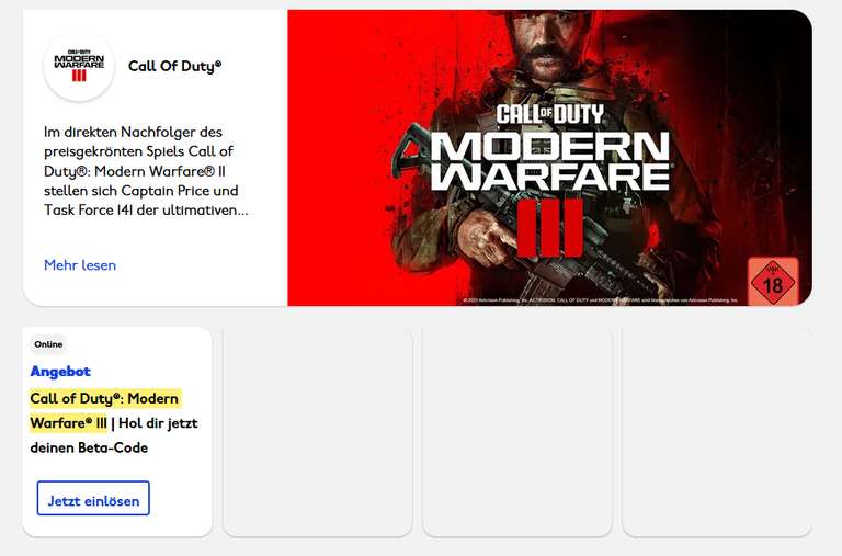 (NUR FÜR STUDENTEN/SCHÜLER) Call of Duty: Modern Warfare III Beta-Key umsonst!