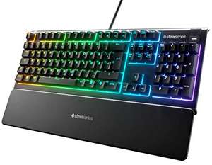 SteelSeries Apex 3 - Gaming Tastatur - 10-Zonen RGB-Beleuchtung - Premium magnetische Handballenauflage