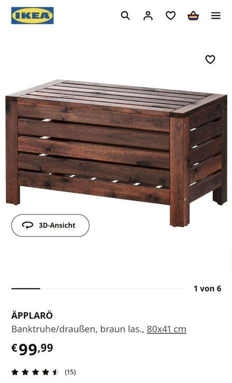 [Lokal Brinkum] IKEA Äpplarö Banktruhe für Garten / Balkon
