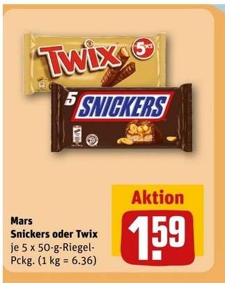 MARS/TWIX/SNICKERS im REWE diese Woche im Angebot