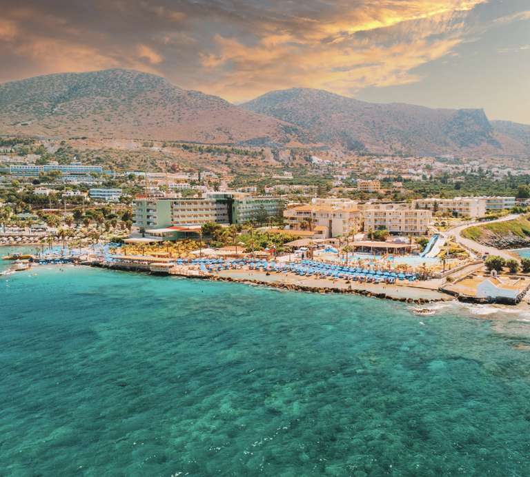 Kreta: 2 P. im Hotel Central Hersonissos (mit Frühstück, 400m zum Strand, 8.2 von 10) für nur 27€/N., April & Mai 2024, Flüge ab 78€ Return