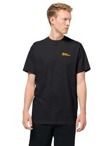 Jack Wolfskin Essential T M (Amazon Prime / Otto UP Plus) Herren T-Shirt in schwarz (Gr. S bis XL) 100% Baumwolle & Regular Fit