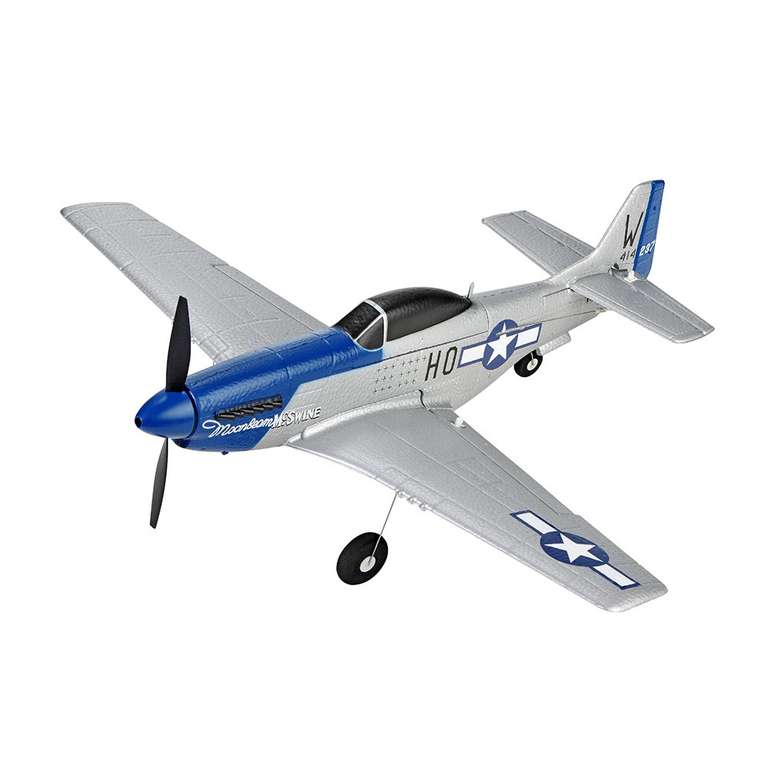 Micro-Warbird Top RC Hobby P51D Mustang, RC-Flieger RtF, 450 mm, 4-Kanal, 2 Akkus, Gyro - Einsteiger-tauglich