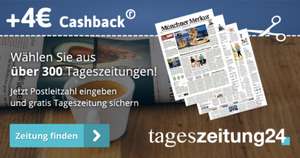 reebate - 4€ Cashback auf selbstkündigendes 14-tägiges Probeabo einer Tageszeitung