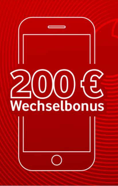 Vodafone: 200€ Wechselbonus bei Rufnummermitnahme (Vodafone.de, Hotline & Filialen)
