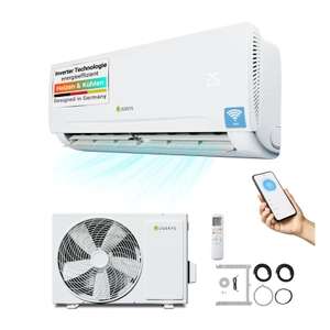 Netto MD: Juskys Split Klimaanlage 12000 BTU - Inverter Klimagerät mit Wifi, App & Smart Home - bis 50 m²