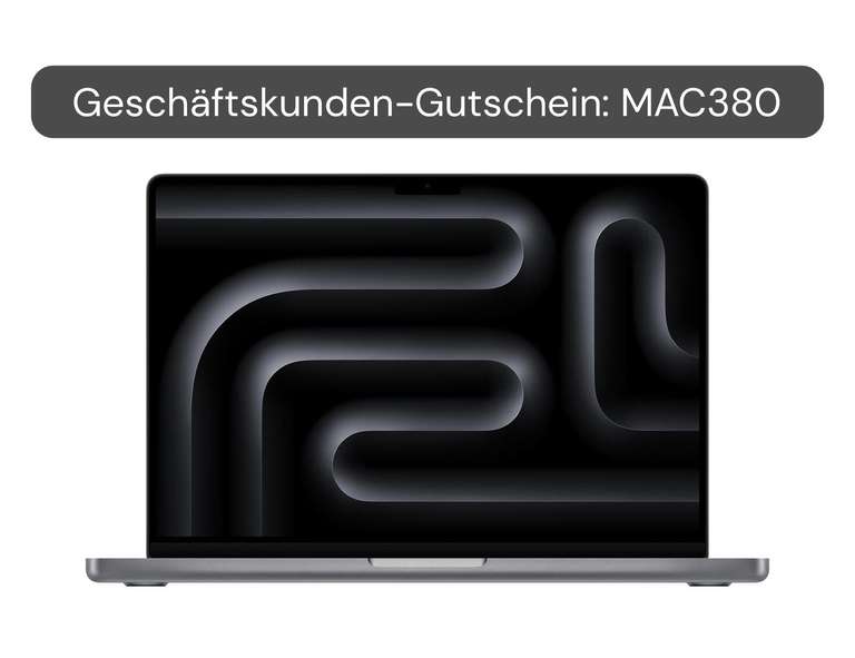 [GEWERBE] Apple MacBook Pro 14,2" M3, 8C CPU, 10C GPU, 16GB RAM, 512GB SSD