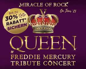 MIRACLE OF ROCK on Tour 2023 - QUEEN & Freddie Mercury Tribute Concert - Tickets mit bis zu 30 % Rabatt (Beispielpreis: Konzert Berlin)