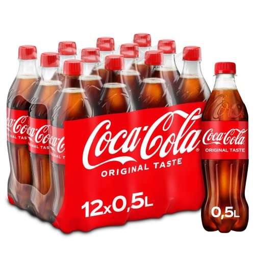 [PRIME/Sparabo] PFANDFEHLER Coca-Cola Classic - pure Erfrischung mit unverwechselbarem Coke-Geschmack, Einweg Flasche (12 x 500 ml)