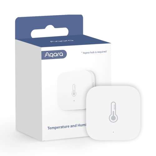 [Prime] Aqara Temperatur- und Feuchtigkeitssensor, Erfordert Aqara Hub, Zigbee, Kompatibel mit Apple HomeKit, Alexa, IFTTT,