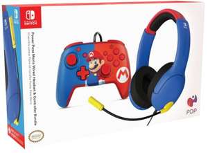 [Prime] PDP Gaming offiziell lizenzierte Mario Bundle für Nintendo Switch OLED & Lite (Controller + Headset)