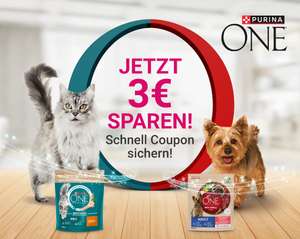 [Purina One] 3€ Rabattcoupon ab 9€ - für Hundefutter MINI/SMALL und Katzenfutter BIFENSIS - bis 04.05.2024 einlösbar