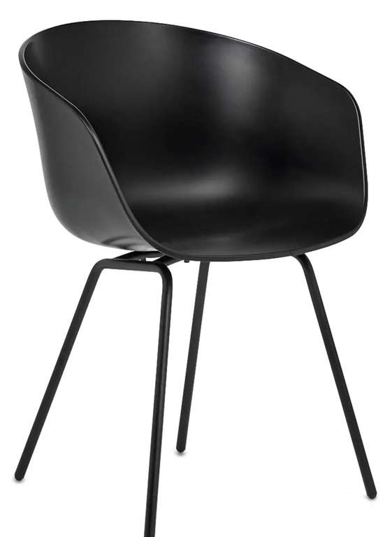 4 Stühle HAY AAC26 About a chair mit schwarz lackiertem Stahlgestell, Design: Hee Welling [manufactum]