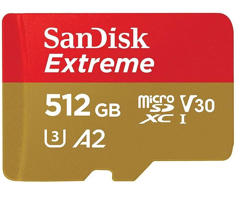 SanDisk Extreme microSDXC UHS-I Speicherkarte 512 GB + Adapter, 160 MB/s Übertragung (Prime)