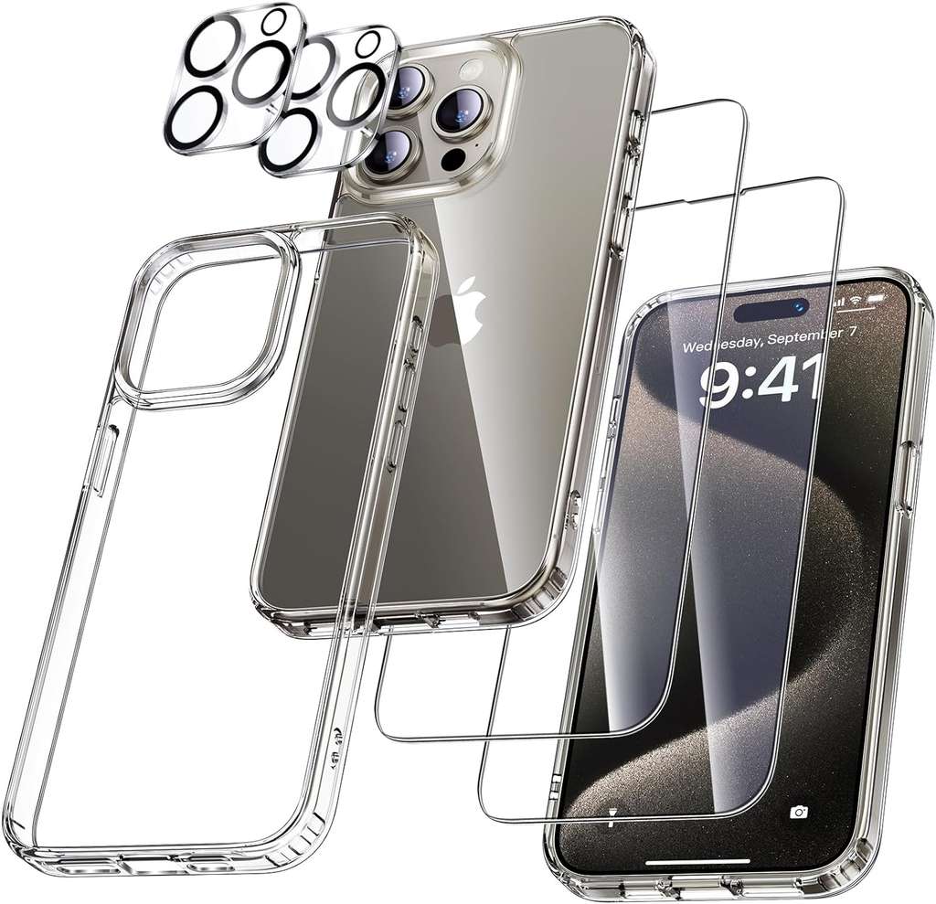 UniqueMe 5-in-1-Set für Samsung Galaxy S24 Ultra Hülle, [Nie