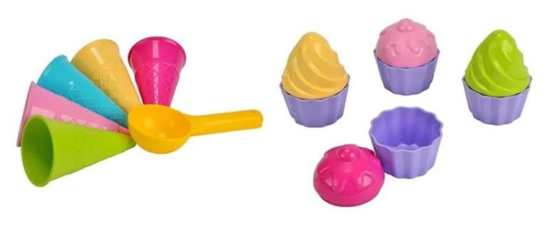 Simba Sandspielzeug Sandformen Eis mit Portionierer, als Set mit Cupcake Förmchen für 3,79€ (prime)