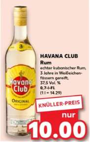 Kaufland Bentwisch (lokal): Havana Club Rum 3 Jahre für 10 € | Lillet für 10,99 €
