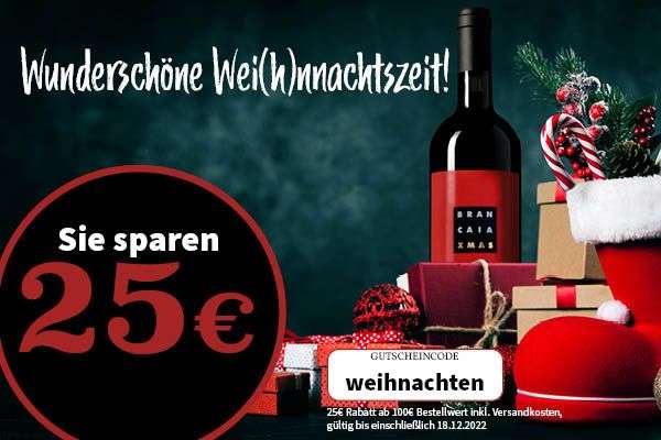 25€ geschenkt ab 100€ Bestellwert: Wein, Champagner, Gin, Whisky, Grappa und Obstbrand beim Bremer Weinkolleg