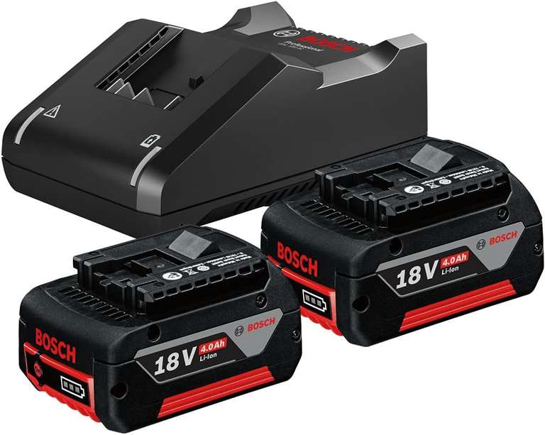 Bosch Professional Starter-Set 2x Akku GBA 18V 4Ah + GAL 18V-40 Ladegerät für 120,99€ [svh24]