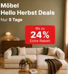 121° - Check24 Möbel Hello Herbst Deals | Bis zu 24% extra App-Rabatt auf Möbel | App exklusiv | z.B. vidaXL Nachttisch Artisan-Eiche 30x30x40 cm
