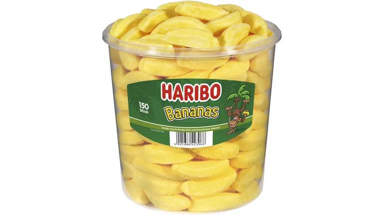 Haribo Runddosen Bananas , Schlümpfe verschiedene Sorten. Bei Müller (Abholung oder + Versand)