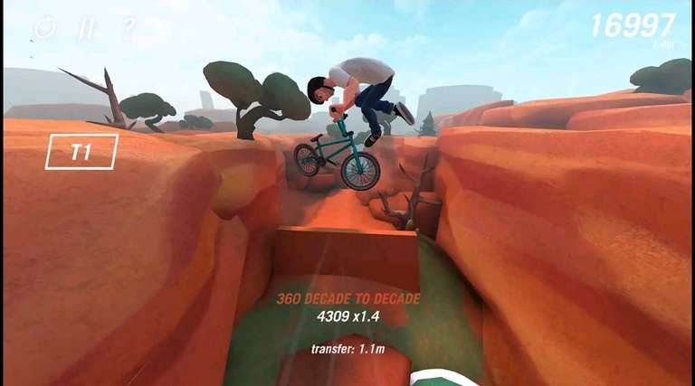 Trail Boss BMX, 4,7 Sterne bei 1770 Rezensionen und 10.000+ Downloads, Stunt-Rennen (Google Play Store / Android)