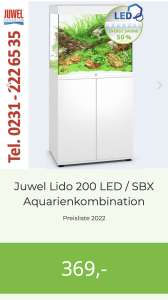 Juwel Lido 200 LED (weiß) - Aquarium (Kompletset) mit Unterschrank