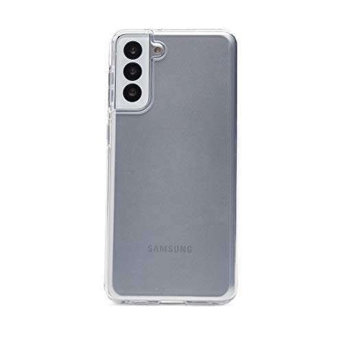 Amazon Basics TPU-Handyhülle für Samsung Galaxy S21 Plus, Flüssigkristall, klar, weich (Prime)