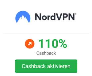 [iGraal] NordVPN mit 110% Cashback als Neukunde + bis zu 69% Rabatt auf das 2-Jahres-Paket + 3 Monate gratis - nur heute