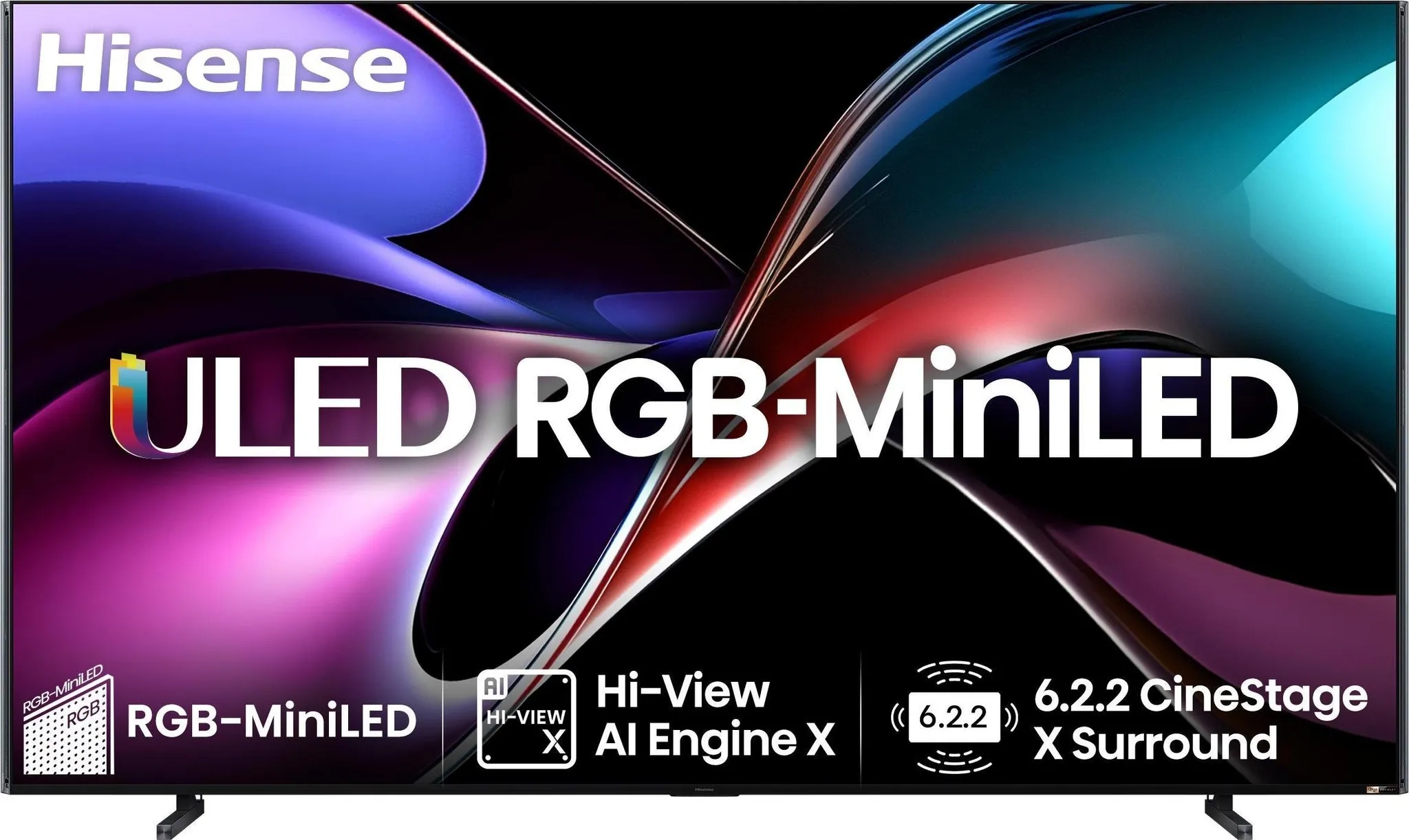 Hisense 100 '' UXQ | RGB MiniLED Smart TV 4K 165 Hz, 2,54 m (100"), 3840 x 2160 Pixel, LCD, Smart-TV, WLAN, Schwarz, Grau